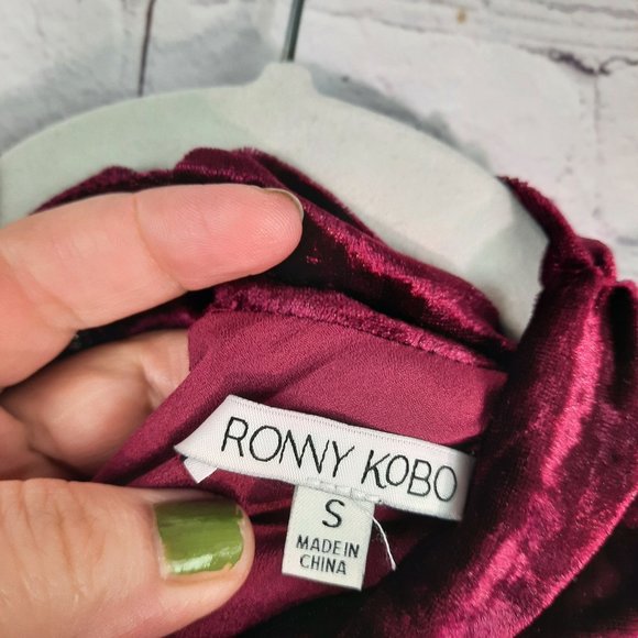 Ronny Kobo Burgundy Sleeveless Mini Dress - Picture 8 of 11